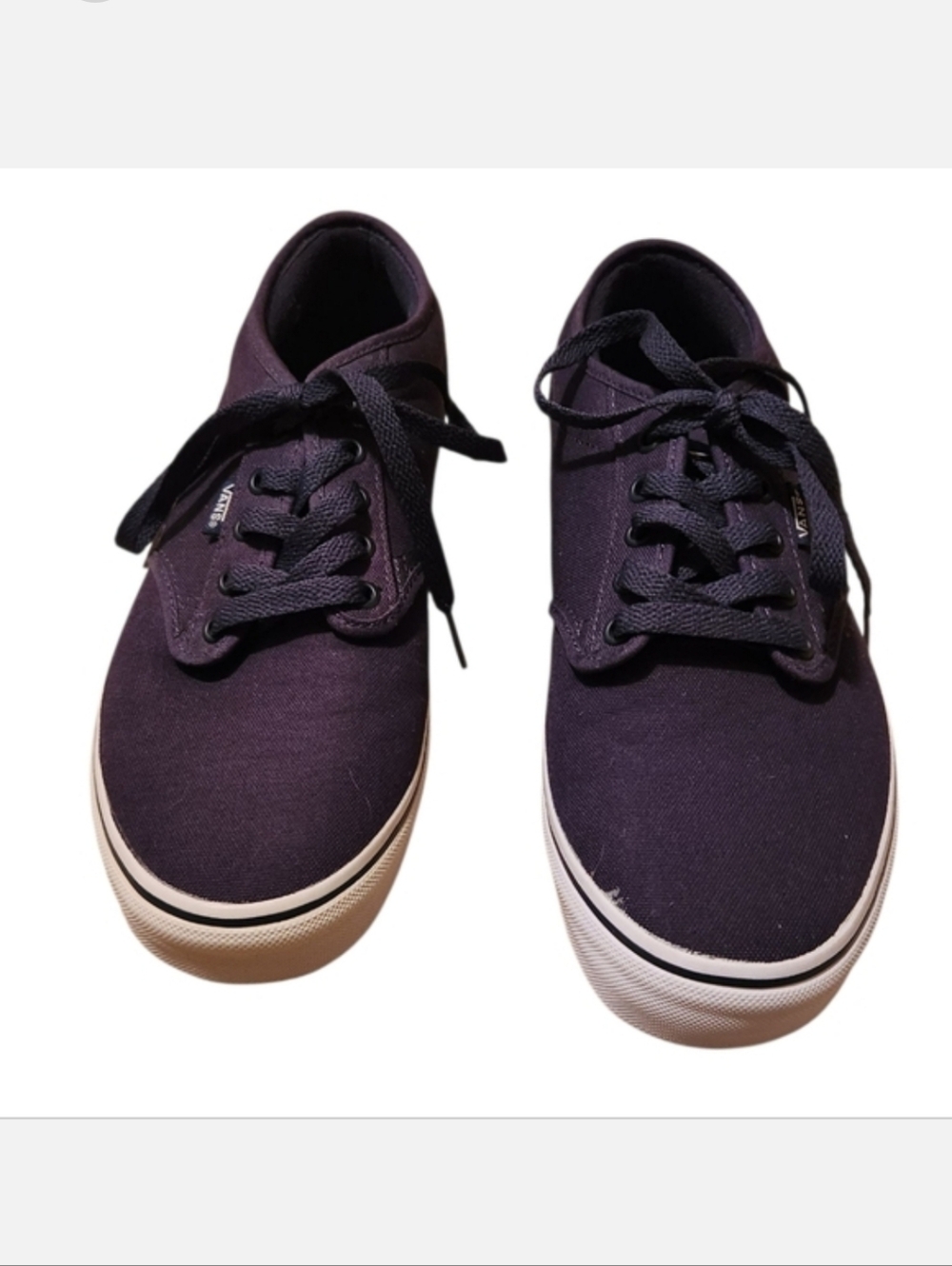 Men's Size 9.5 VANS Off The Wall Gray Gum Soles Low Canvas Skate Tennis Shoes